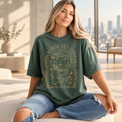 Comfort Colors Suriel Tea Co T-shirt,ACOTAR Suriel Tea Shirt,Velaris Tee,A Court Of Thorns and Roses,SJM Merch,