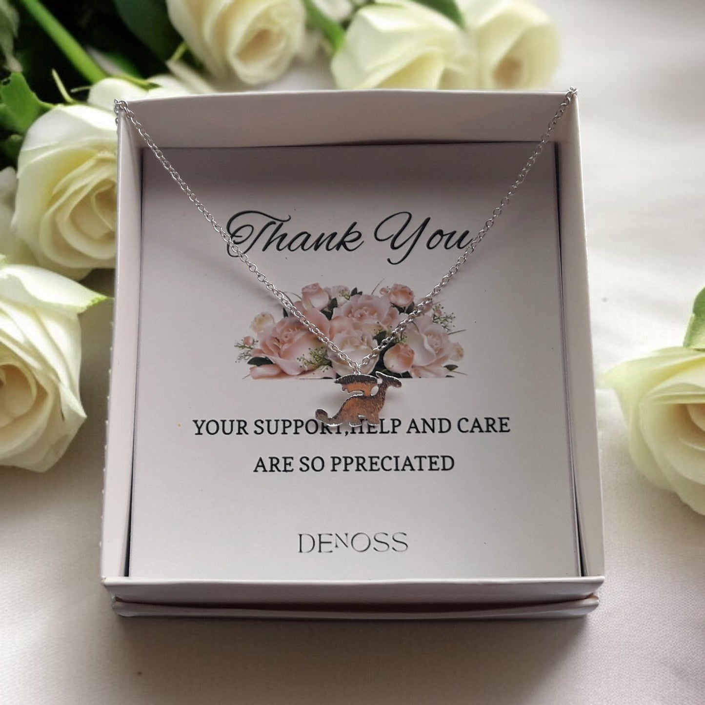 Dragon with Wings Necklace Silver