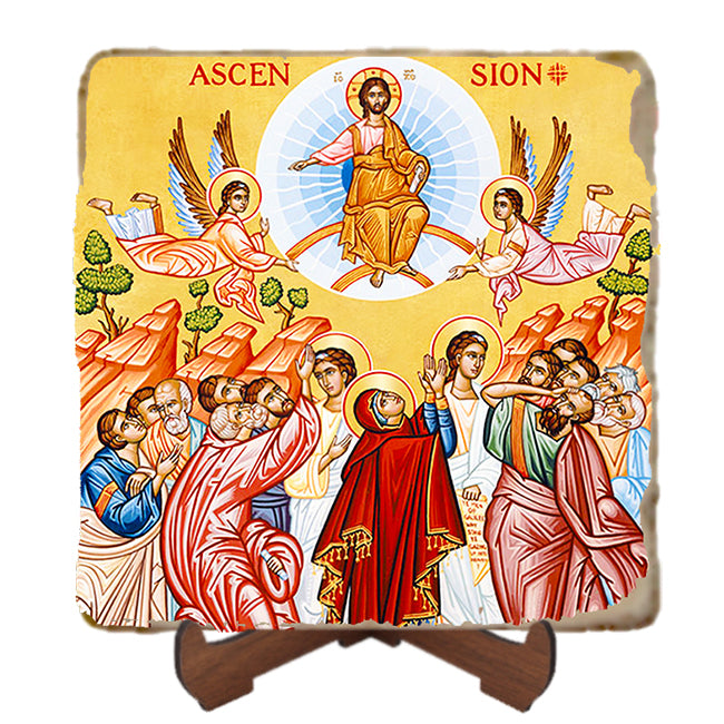 Ascension Icon,Marble Icon,Handmade,Prayer gift,Christian Icon