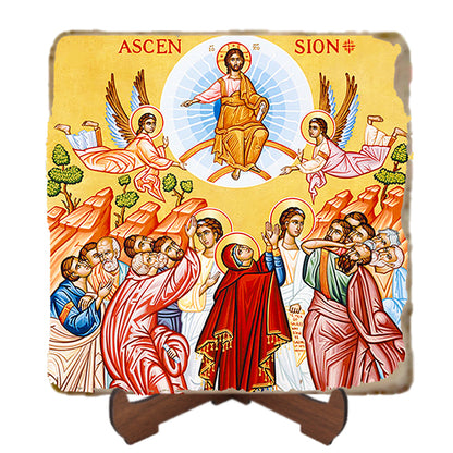 Ascension Icon,Marble Icon,Handmade,Prayer gift,Christian Icon
