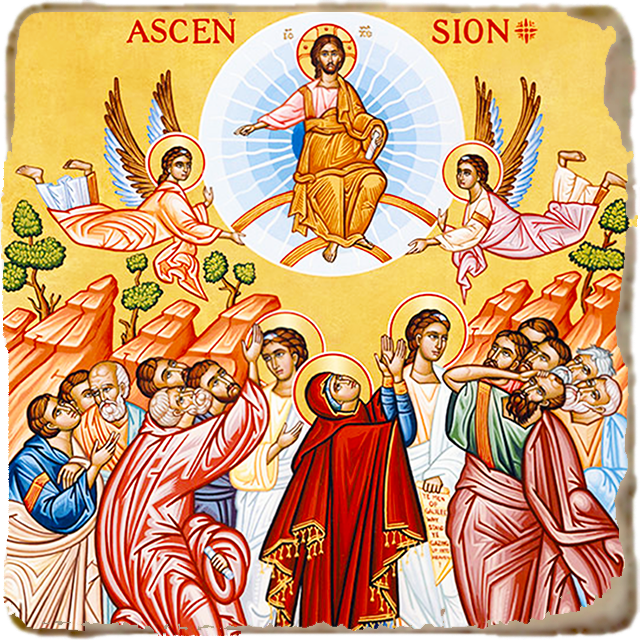 Ascension Icon,Marble Icon,Handmade,Prayer gift,Christian Icon