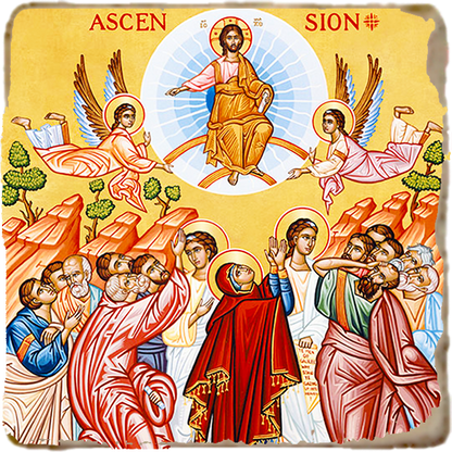 Ascension Icon,Marble Icon,Handmade,Prayer gift,Christian Icon