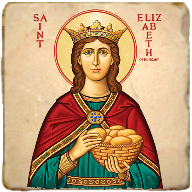 St.Elizabeth of Hungary Icon,Women Saint,Marble Icon,Handmade,Prayer gift,Christian Icon