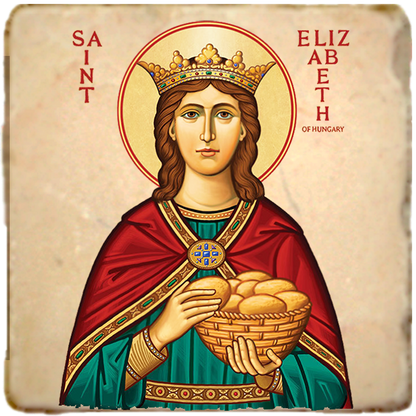 St.Elizabeth of Hungary Icon,Women Saint,Marble Icon,Handmade,Prayer gift,Christian Icon