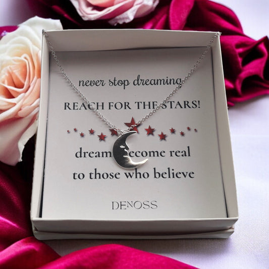 Half Moon Silver Necklace