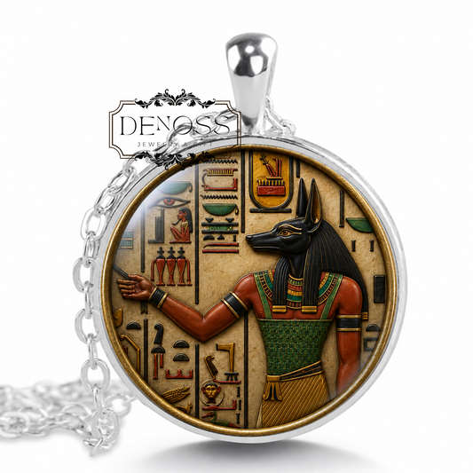 ANUBIS Necklace,Ancient Egypt,Guardian of the Dead,God of Mummification,God of the Afterlife,Protector of Graves,Embalming Process - Denoss