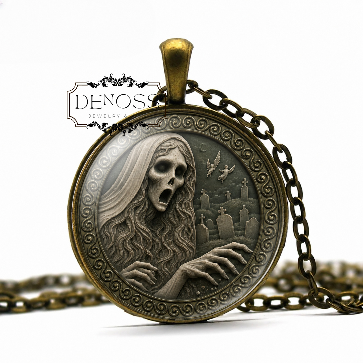 BANSHEE Celtic Necklace,Omen of Death,Folklore Caoine,Wailing,Warning of Death,Fear,Reverence,Art Pendant Necklace
