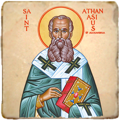 St.Athanasius Icon,Men Saints,Marble Icon,Handmade,Prayer gift,Christian Icon
