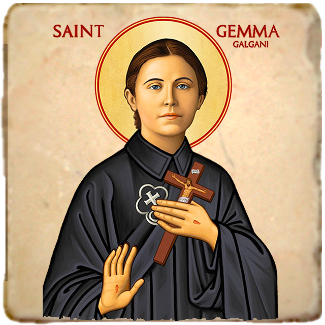 St.Gemma Galgani Icon,Women Saint,Marble Icon,Handmade,Prayer gift,Christian Icon