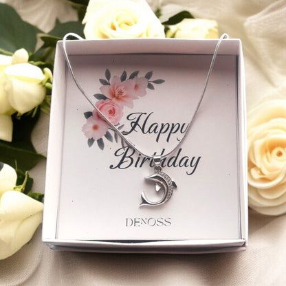 Dolphin Love Minimalist Silver Necklace