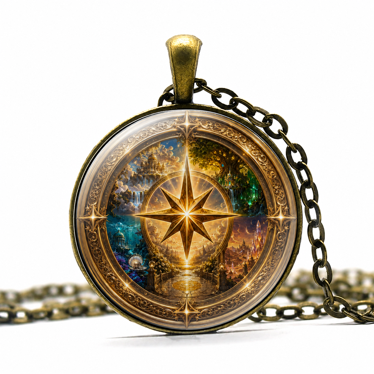 Aurora Borealis Necklace,Northern Lights Pendant Necklace,Cosmic Star Jewelry