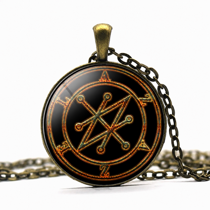 Azazel Sigil Pendant Necklace,Satanic Occult Seal ,Witchcraft Ritual
