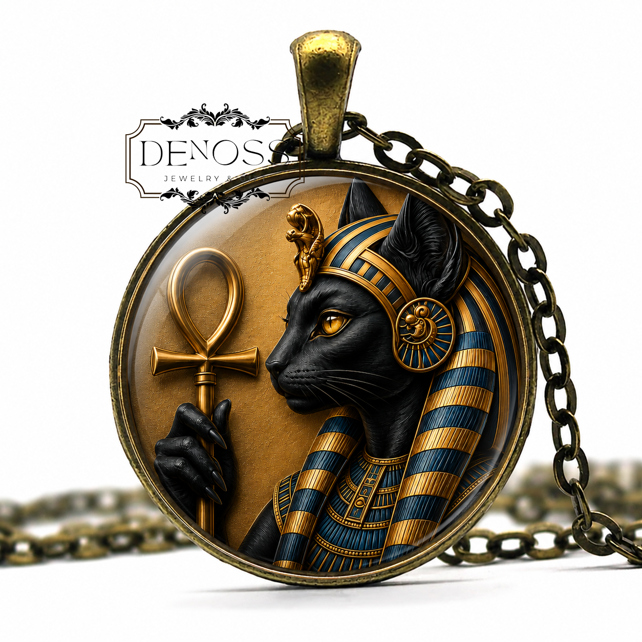 BASTET Egyptian Necklace,Goddess,Bastet,Goddess of Fertility,Goddess of Childbirth,Protector of Women,Goddess of Cats