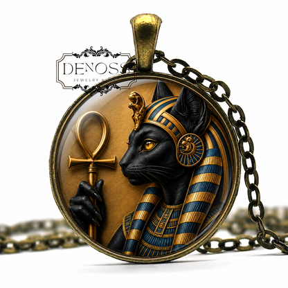 BASTET Egyptian Necklace,Goddess,Bastet,Goddess of Fertility,Goddess of Childbirth,Protector of Women,Goddess of Cats
