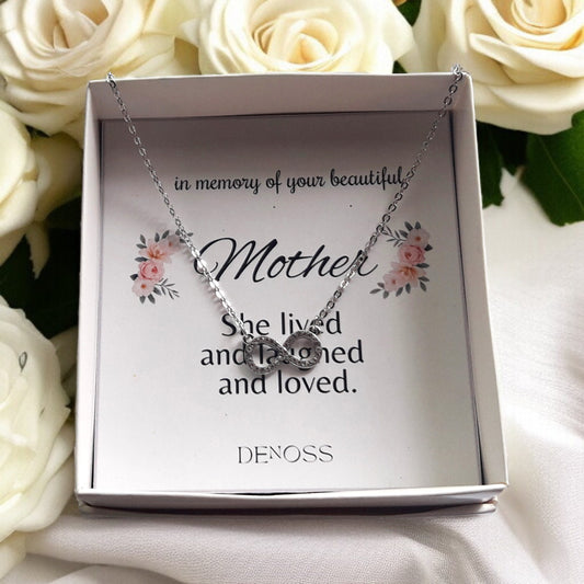 Infinity with Rhinestones Silver Necklace