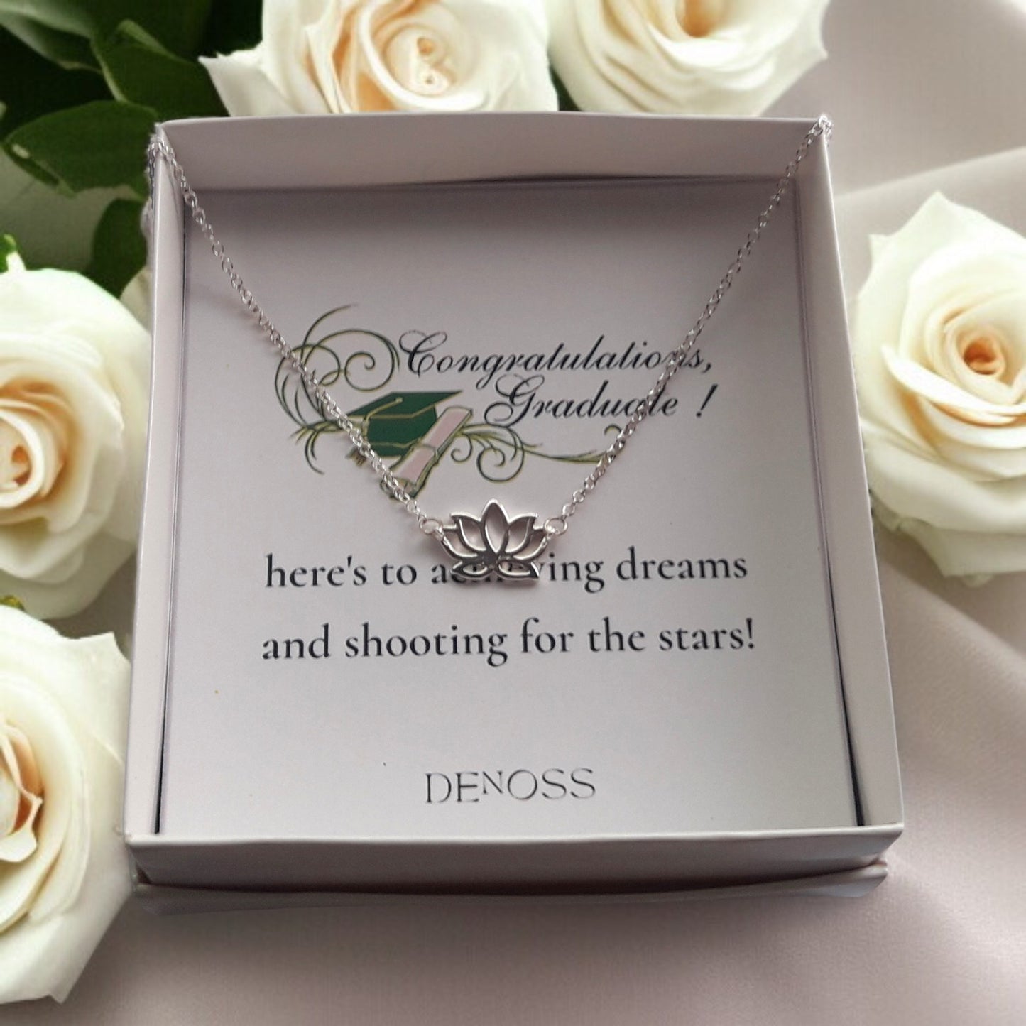 Lotus Flower Silver Necklace