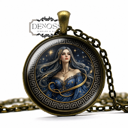 ANANKE Necklace,Goddess of Fate & Cosmic Order,Goddess of the Unseen Path,Divine Force of Inevitability,Weaver of Destiny - Denoss