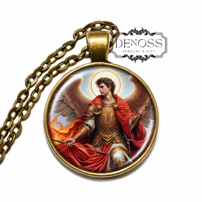 ARCHANGEL CAMAEL Necklace,Angel of Courage & Strength,Divine Protection,Inner Power,Courage and Justice,Protector of Bravery