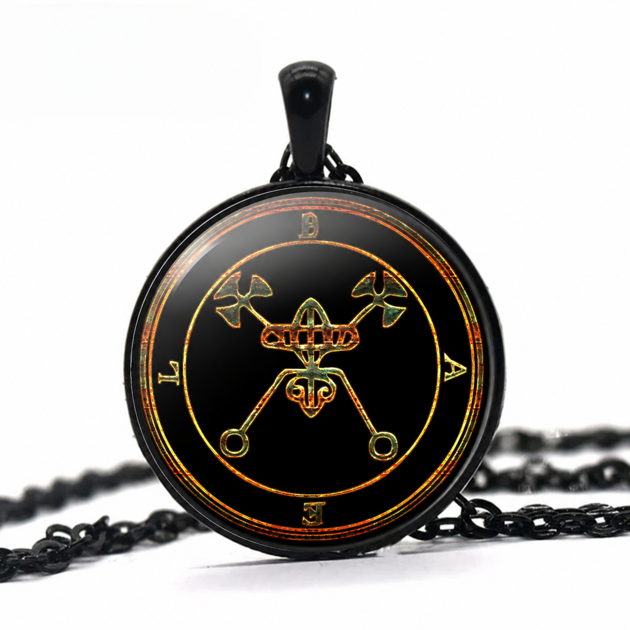 Bael Sigil Pendant Necklace,Satanic Occult Seal Necklace