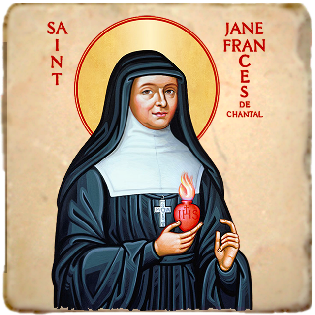 St.Jane de Chantal Icon,Women Saint,Marble Icon,Handmade,Prayer gift,Christian Icon
