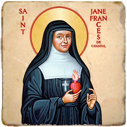 St.Jane de Chantal Icon,Women Saint,Marble Icon,Handmade,Prayer gift,Christian Icon