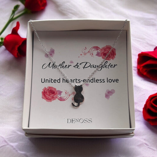 Cute Cat Necklace,Gold-Silver