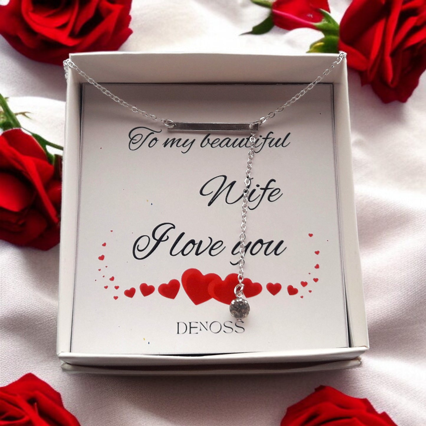 Bar Lariat Silver Necklace