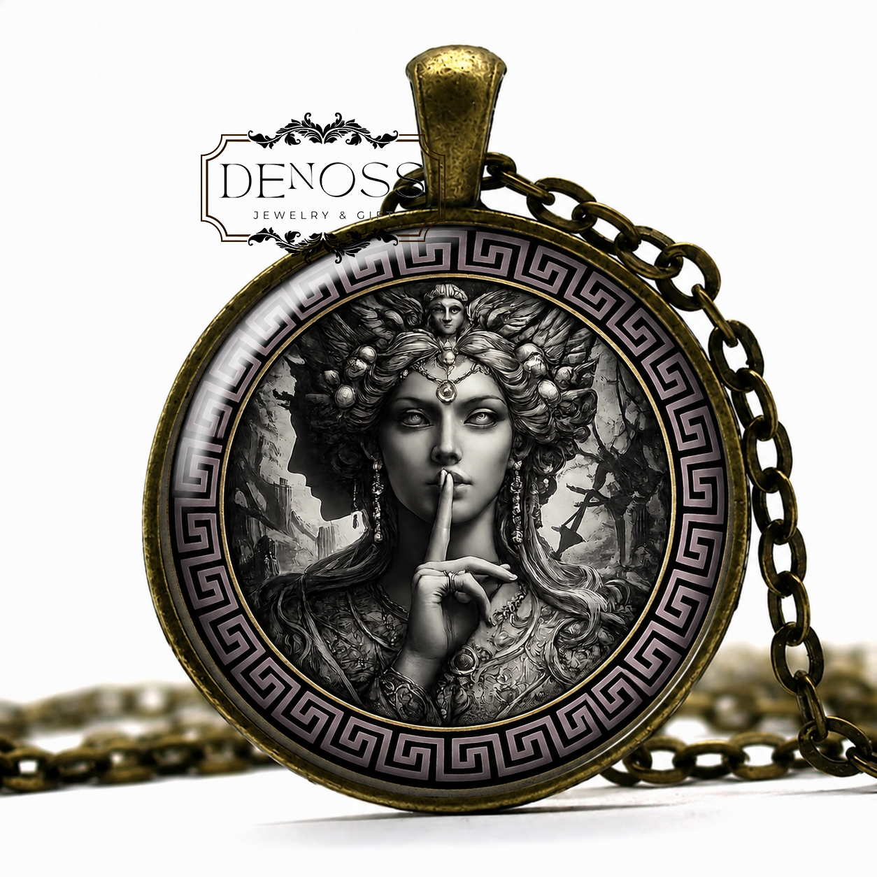 APATE Necklace,Goddess,Greek,Mythology,Goddess of Deceit,Trickery,Lies,Deception,Power of Falsehood,Illusions,Cunning