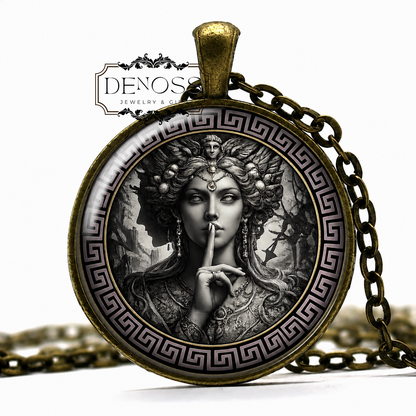 APATE Necklace,Goddess,Greek,Mythology,Goddess of Deceit,Trickery,Lies,Deception,Power of Falsehood,Illusions,Cunning