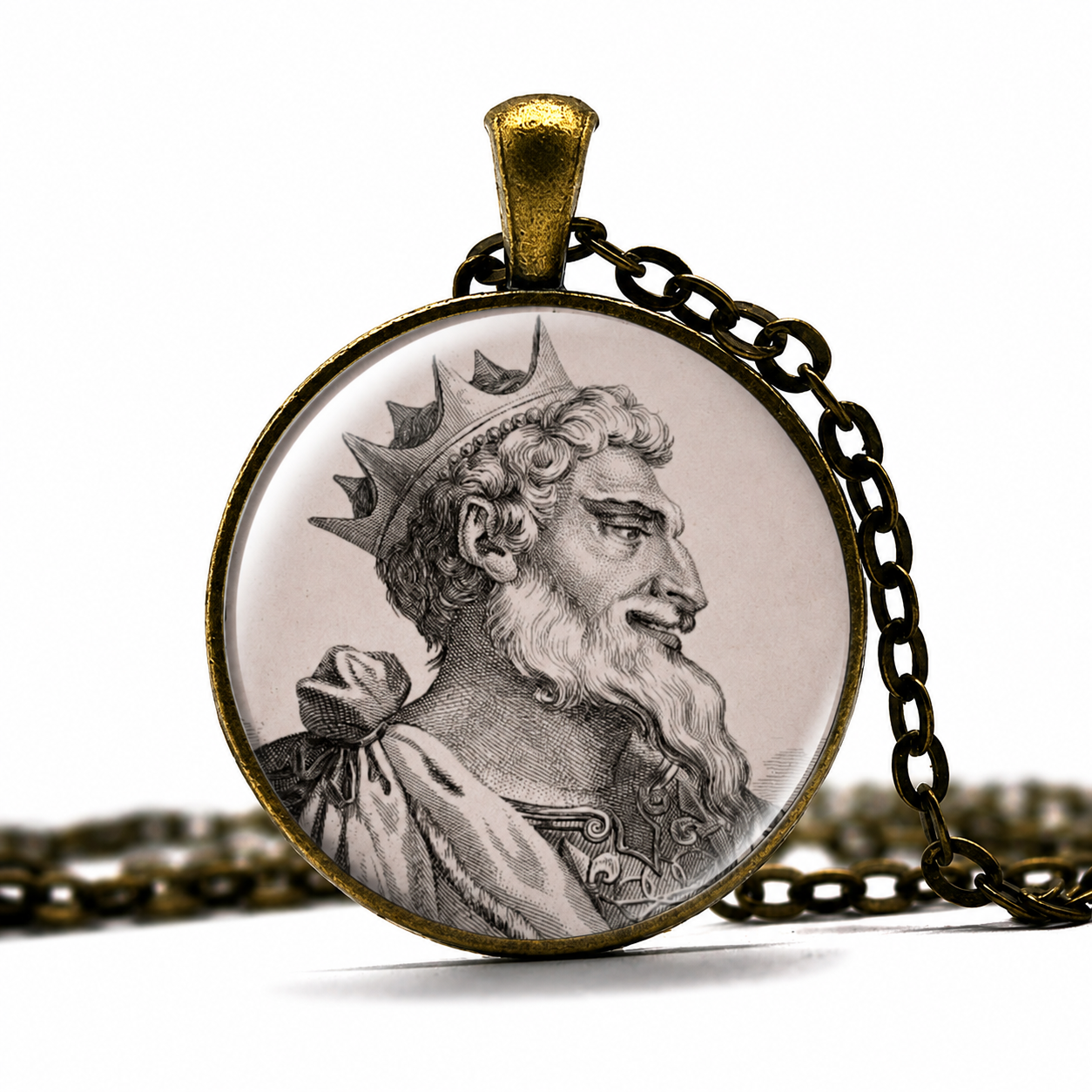 ATTILA Necklace,Attila the Hun,Flagellum Dei, Scourge of God,Ruler,Huns,Art Pendant Necklace, Glass Pendant Necklace,Handmade Jewelry