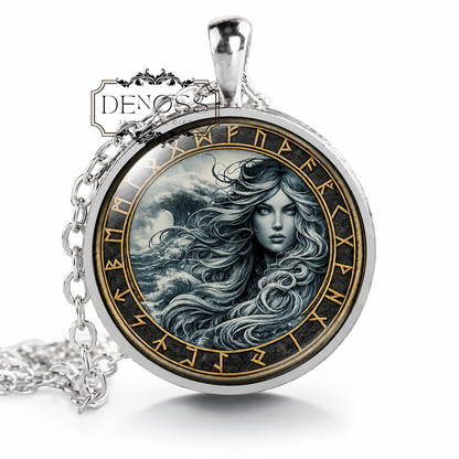 BYLGJA Necklace,Viking Sea Goddess,Scandinavian,Daughter of Ægir & Rán,Asatru,Norse mythology,Heaving waves of the Ocean