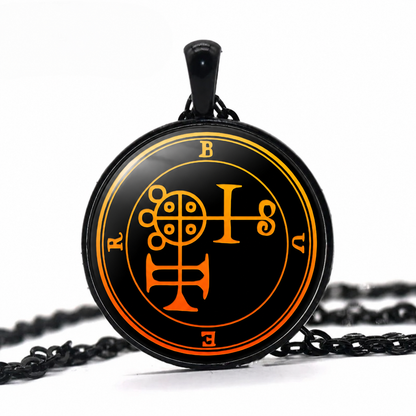 Buer Sigil Pendant Necklace,Satanic Occult Seal Necklace
