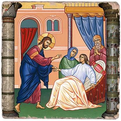 Christ the Healer Icon Marble Icon,Handmade,Baptism gift,Christian Icon