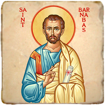 St.Barnabas Icon,Men Saints,Marble Icon,Handmade,Prayer gift,Christian Icon