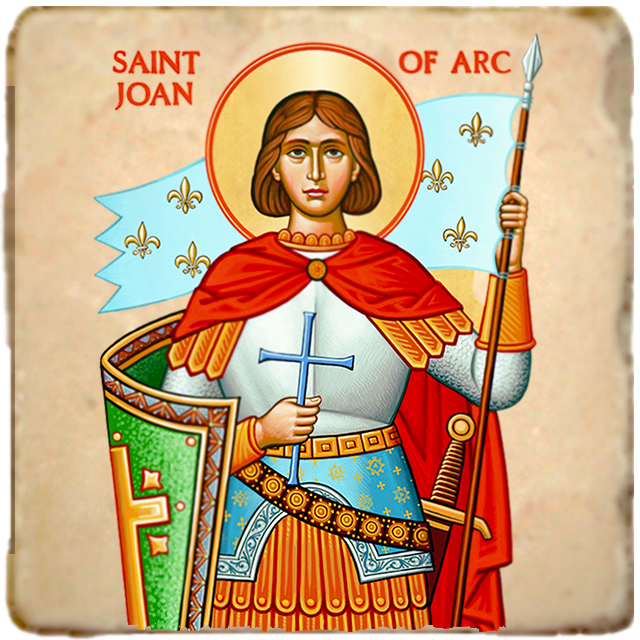 St.Joan of Arc Icon,Women Saint,Marble Icon,Handmade,Prayer gift,Christian Icon