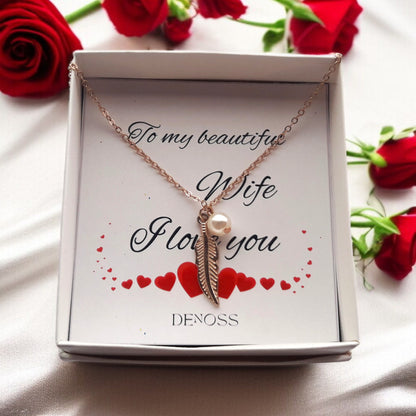 Long Feather Leaves Gold-Silver Necklace