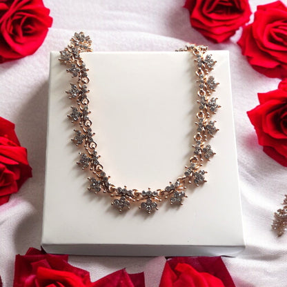 Elegant Gold Zircon Crystal Necklace