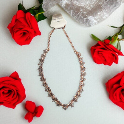 Elegant Gold Zircon Crystal Necklace