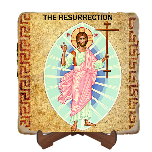 Christ Resurrected Icon,Marble Icon,Handmade,Prayer gift,Christian Icon