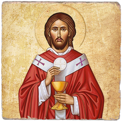 Christ the High Priest Icon Marble Icon,Handmade,Baptism gift,Christian Icon