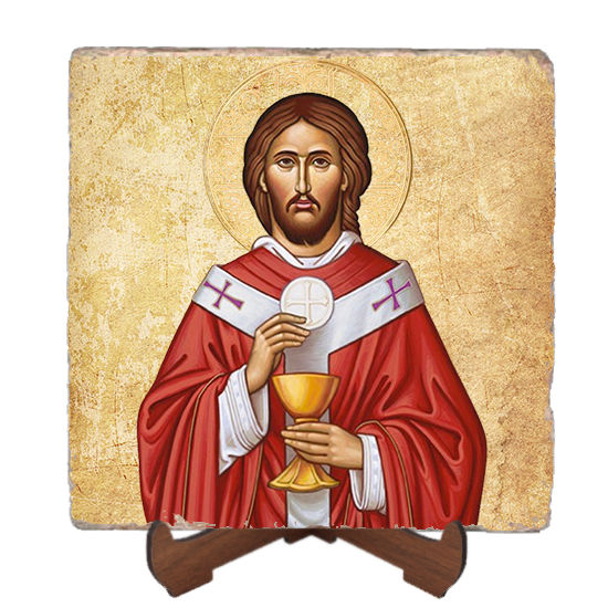 Christ the High Priest Icon Marble Icon,Handmade,Baptism gift,Christian Icon
