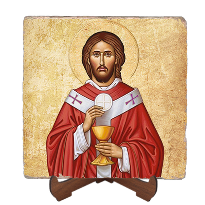 Christ the High Priest Icon Marble Icon,Handmade,Baptism gift,Christian Icon