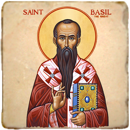 St.Basil the Great Icon,Men Saints,Marble Icon,Handmade,Prayer gift,Christian Icon