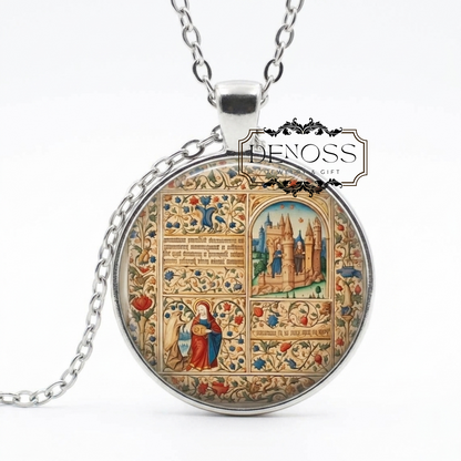 Medieval Manuscript Pendant Necklace