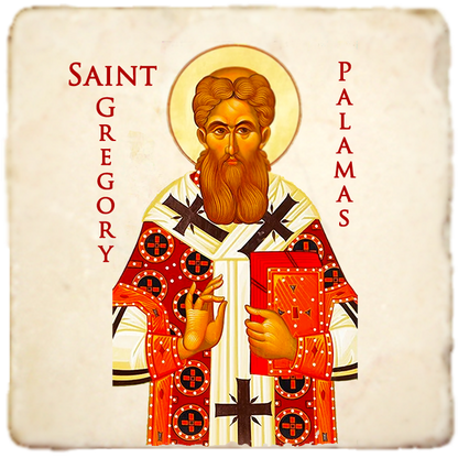 St.Gregory Palamas Icon,Men Saints,Marble Icon,Handmade,Prayer gift,Christian Icon