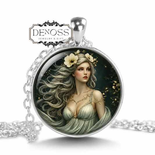 MELINOE Necklace,Goddess of Spirits & Shadows,Mistress of the Veil,Keeper of Night and Mystery,Weaver of Dreams and Illusions