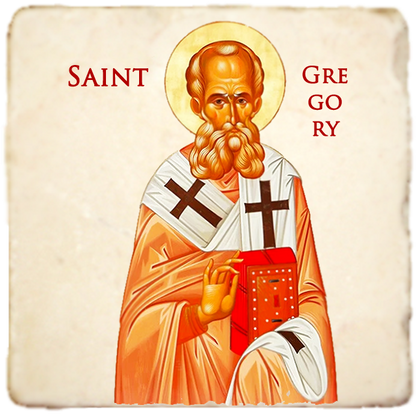 St.Gregory the Theologian Icon,Men Saints,Marble Icon,Handmade,Prayer gift,Christian Icon