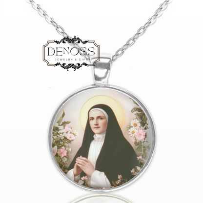 Saint Bernadette,Christian Jewelry Necklace,Pendant Medal