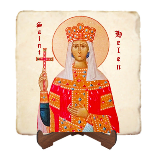 St.Helen Icon,Women Saint,Marble Icon,Handmade,Prayer gift,Christian Icon