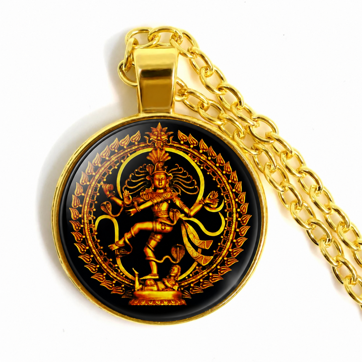 Dancing Shiva Pendant Necklace,Lord Shiva Necklace Buddhist Necklace,Nataraja Pendant, Dancing Shiva Statue Jewelry Gift,Hindu Necklace